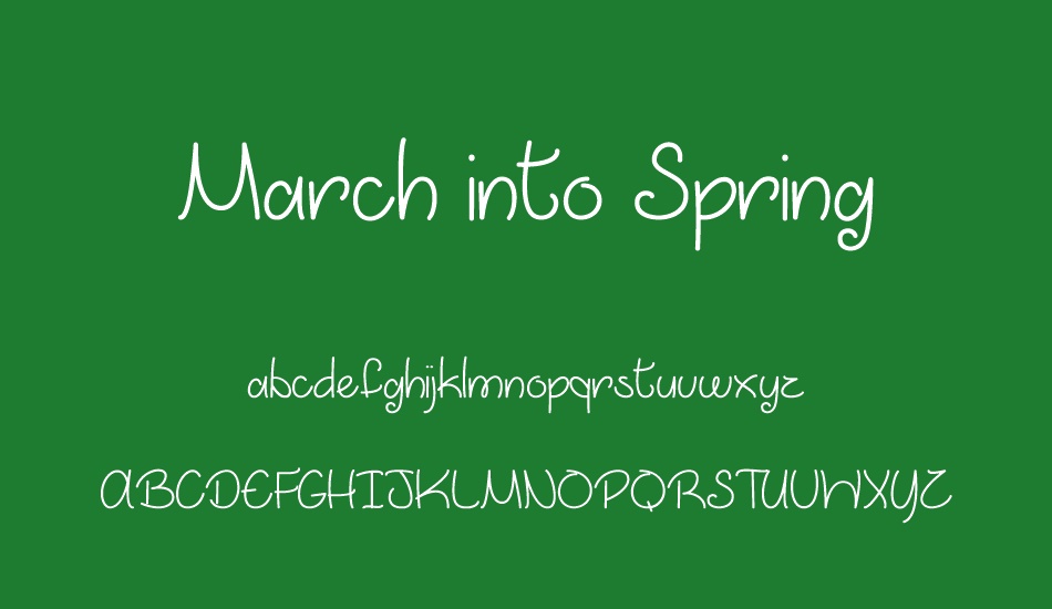 march-into-spring font