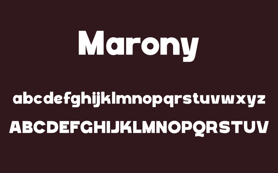 Marony font