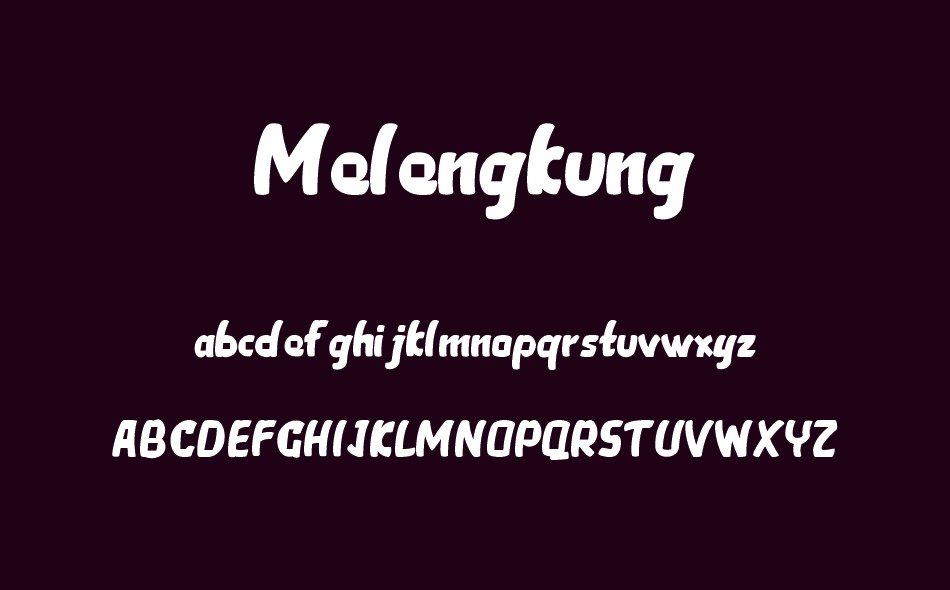 Melengkung font