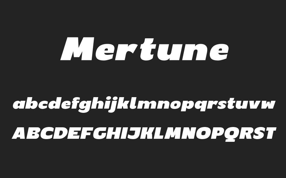 Mertune font