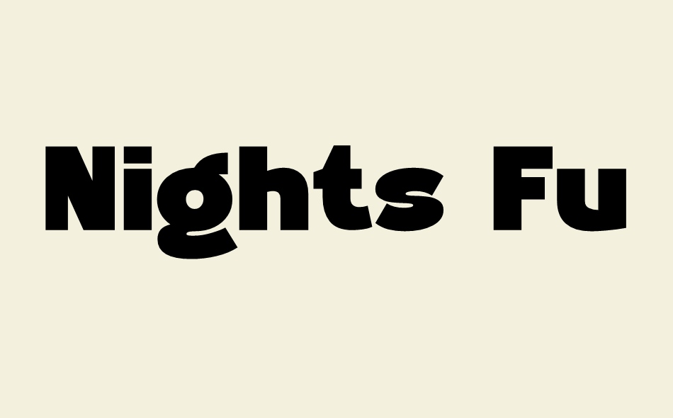 Nights Funky Emerald font big