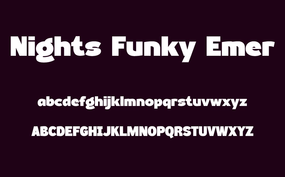 Nights Funky Emerald font