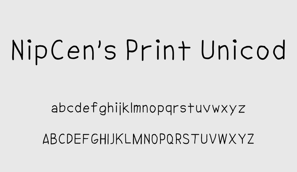 nipcens-print-unicode font