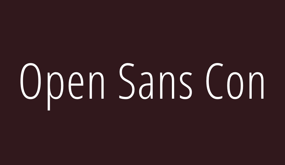 open-sans-condensed-light font big