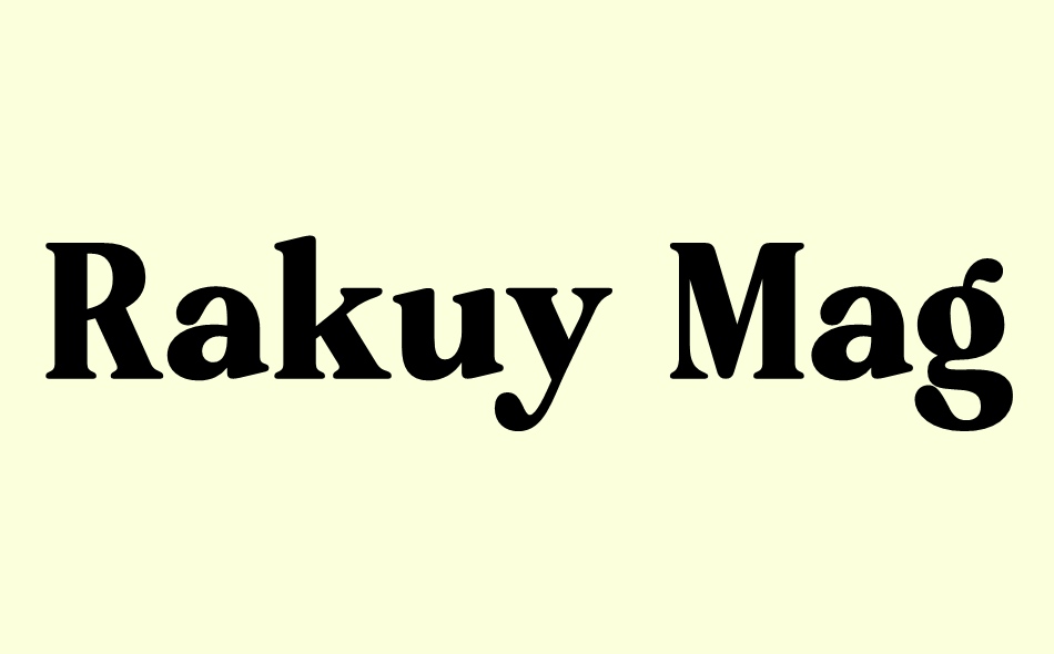 Rakuy Magist font big