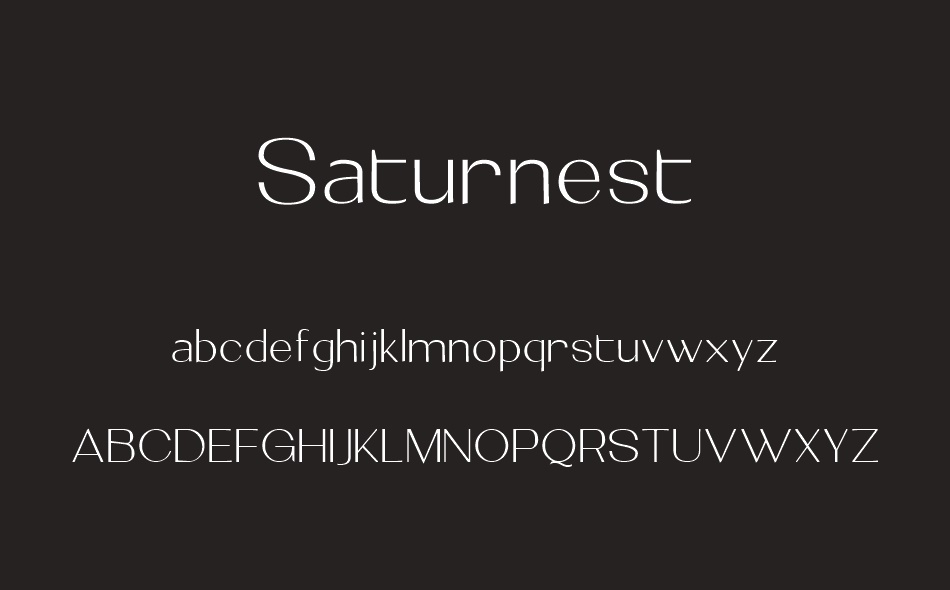 Saturnest font