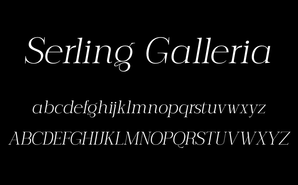 Serling Galleria font - Font Tr