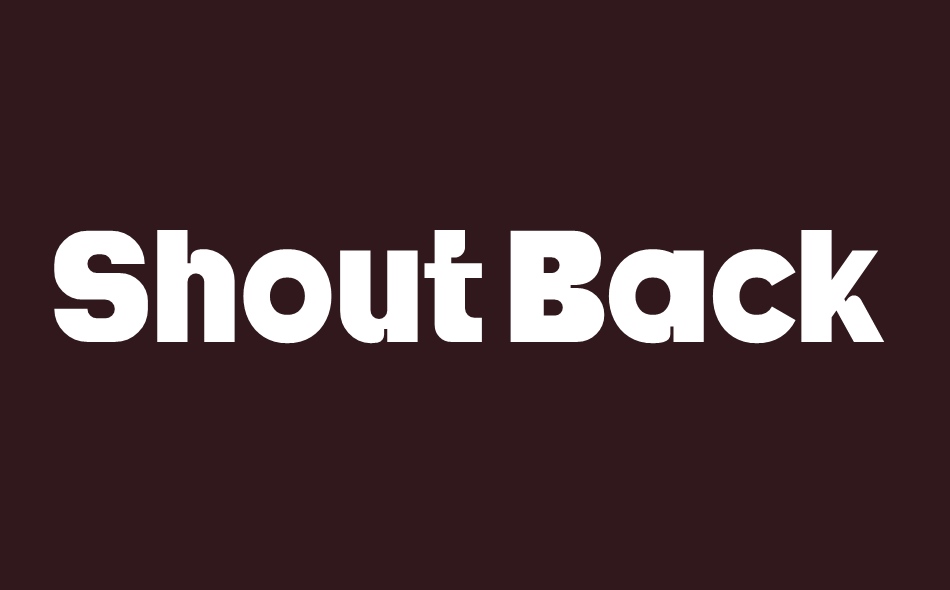Shout Back font big