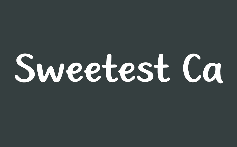 Sweetest Cat Ever font big