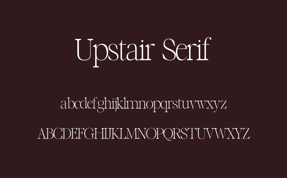 Upstair Serif font
